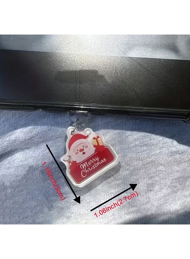 Santa Claus Design 5pcs Christmas Dust Plugs For Book Lovers - Image 2